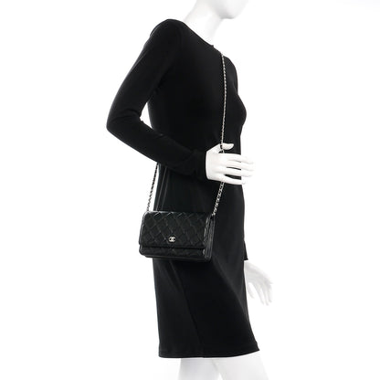 Chanel Lambskin Quilted Wallet On Chain WOC Black 2 of 9