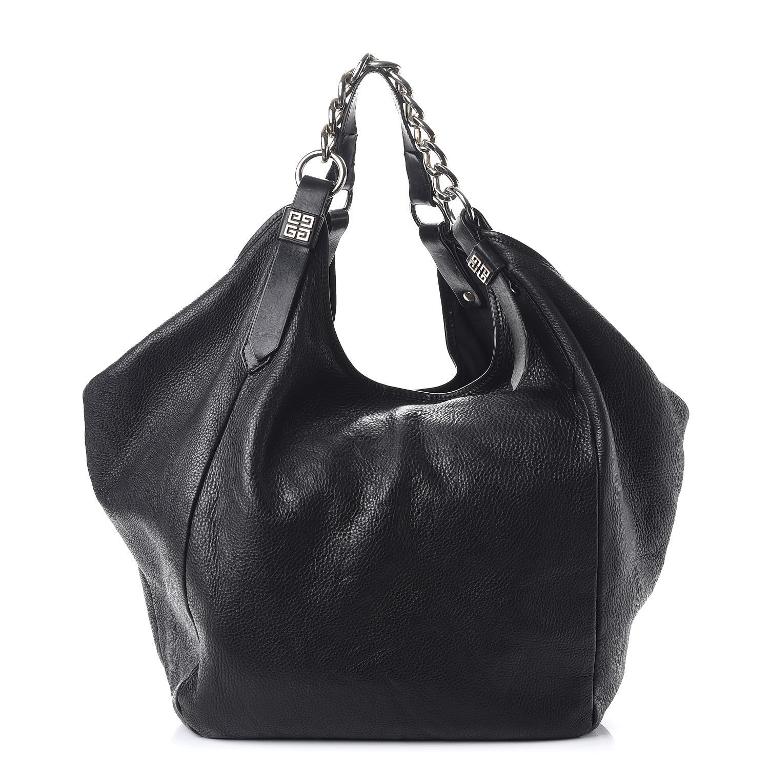 Givenchy Leather Chain Hobo Shoulder Bag Black 1 of 12