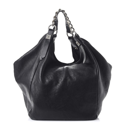 Givenchy Leather Chain Hobo Shoulder Bag Black 1 of 12