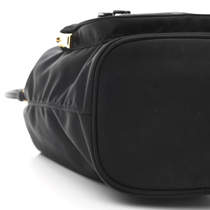 Prada Saffiano Tessuto Nylon Mini Bucket Crossbody Bag Black 10 of 11