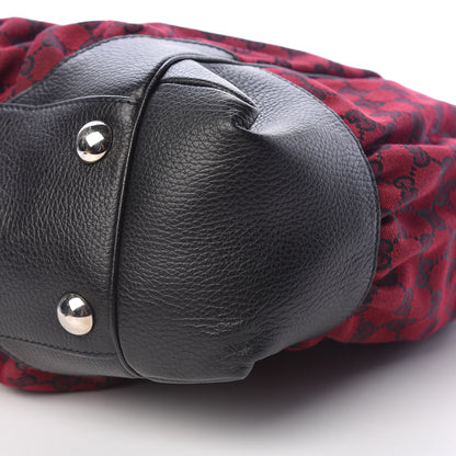 Gucci Monogram Full Moon Tote Red Black 6 of 10