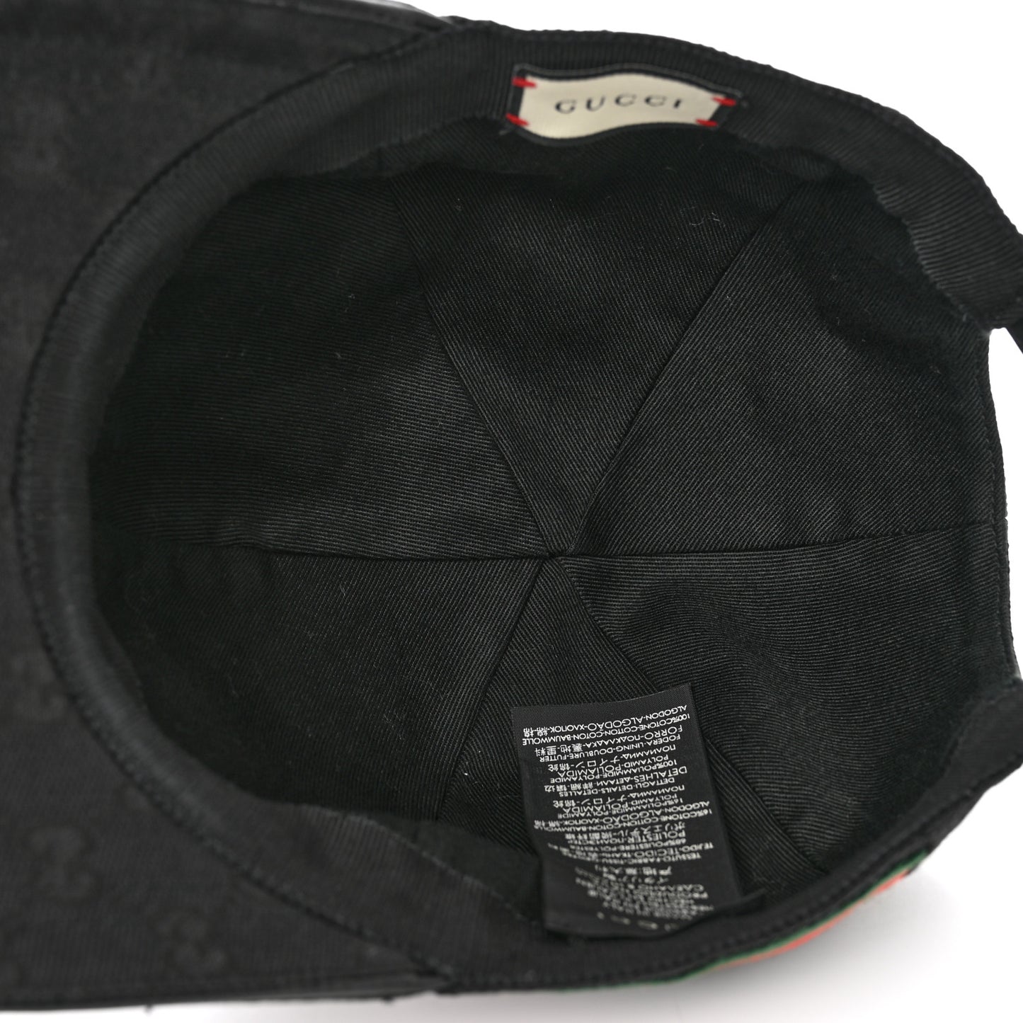 Monogram Web Baseball Hat M Black