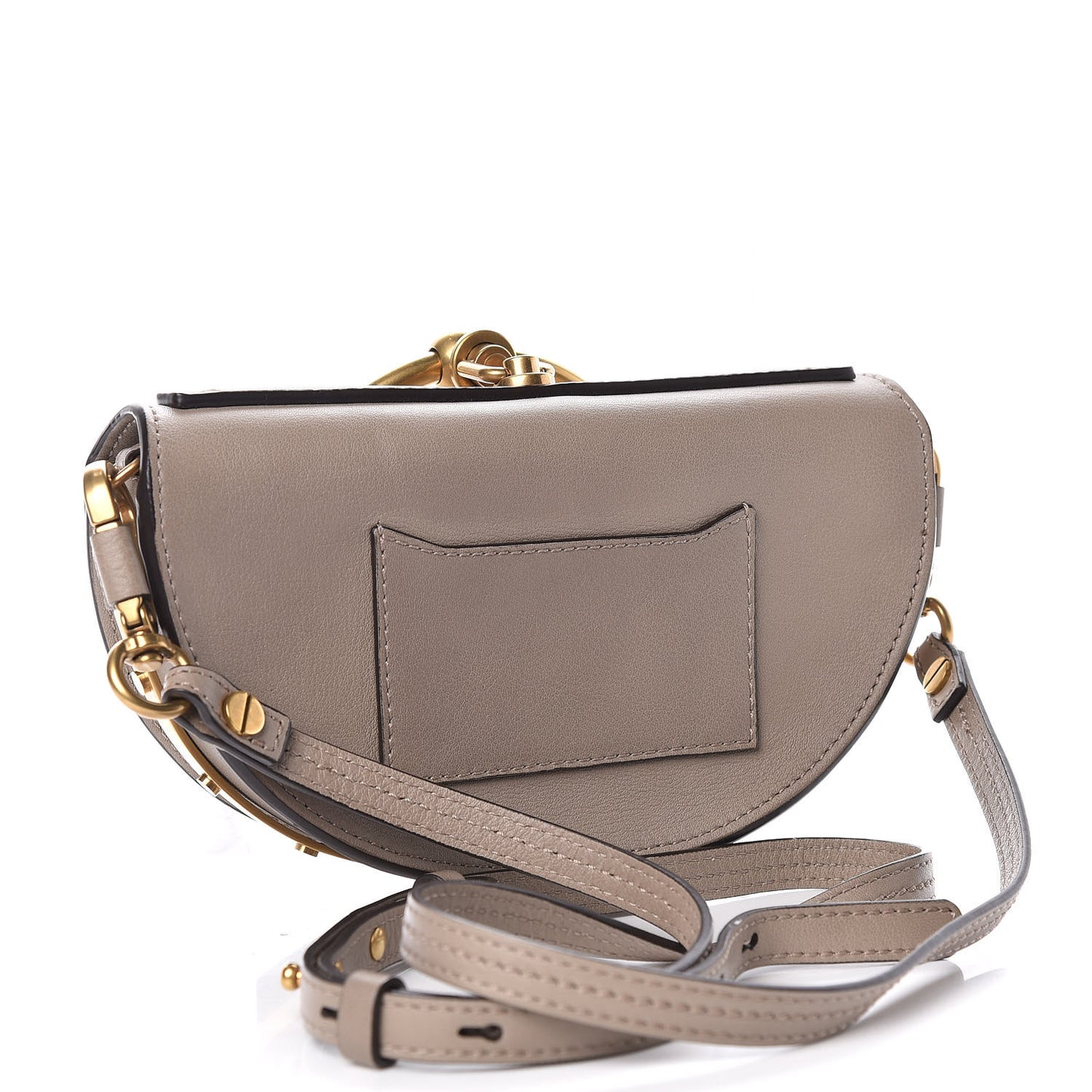Calfskin Small Nile Bracelet Minaudiere Bag Motty Grey