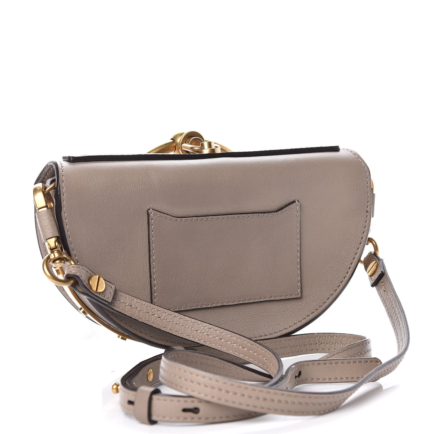 Chloe Calfskin Small Nile Bracelet Minaudiere Bag Motty Grey 3 of 15