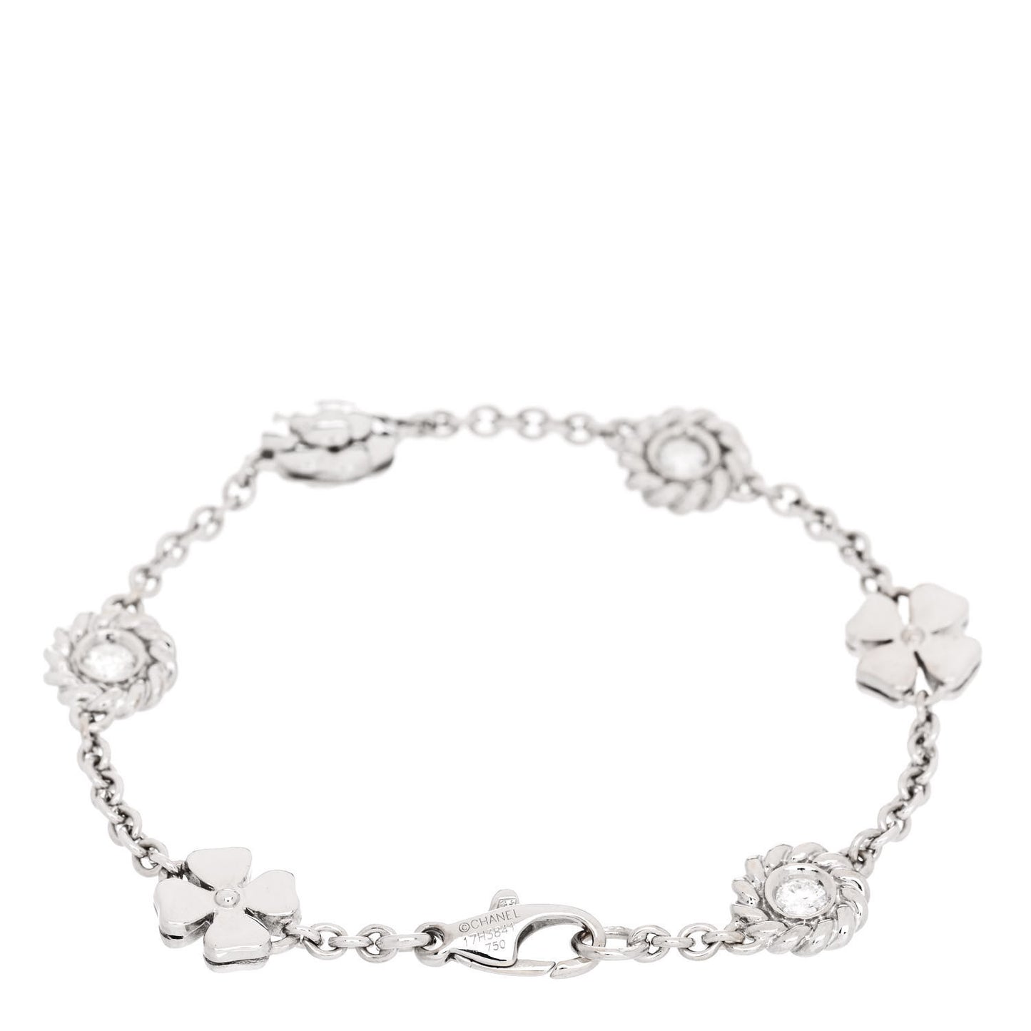 18K Yellow Gold Diamond Camellia Bracelet