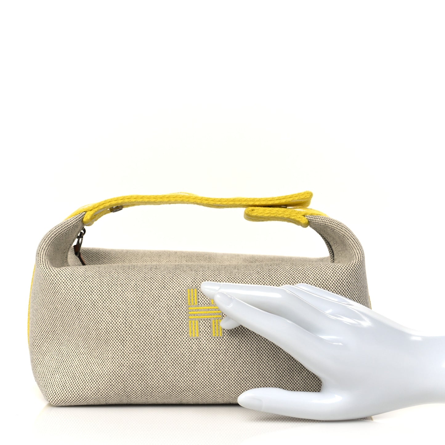 Canvas Small Bride-A-Brac Pouch Natural Jaune Citron