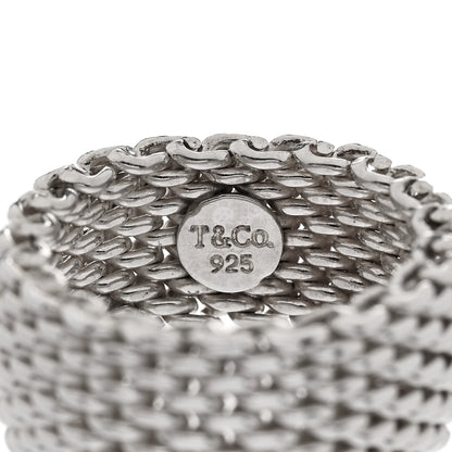 Tiffany Sterling Silver Somerset Mesh Ring 52 6 4 of 4