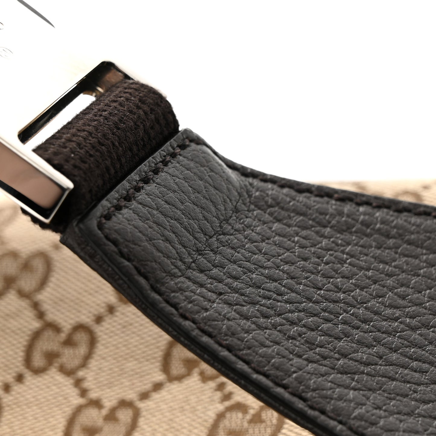 Monogram Dollar Calfskin Belt Bag Beige Ebony Testa di Moro Marrone Scuro