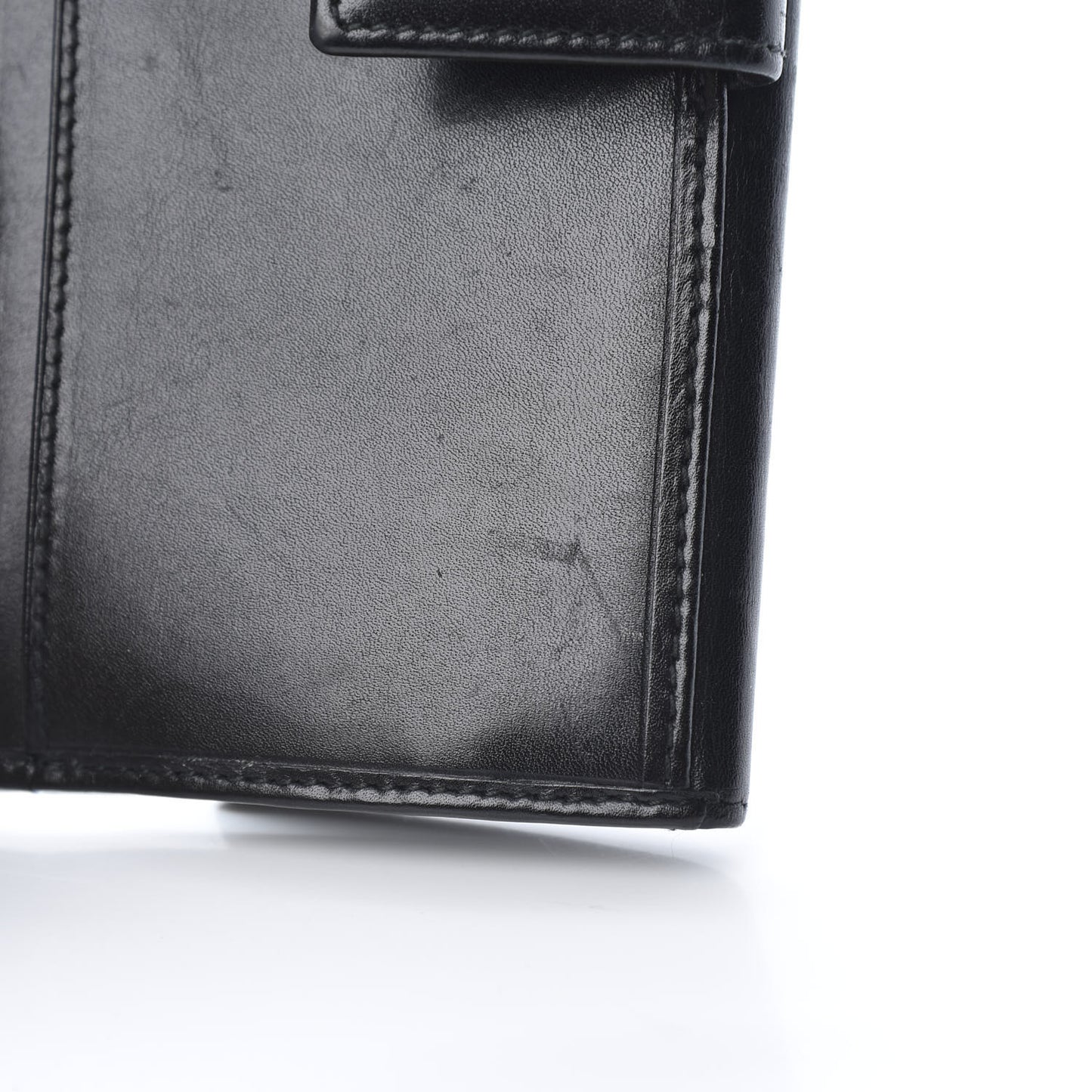 Calfskin Monogram Continental Flap Wallet Black