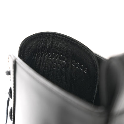 Hermes Glossed Calfskin Funk Ankle Boots 37.5 Black 7 of 8