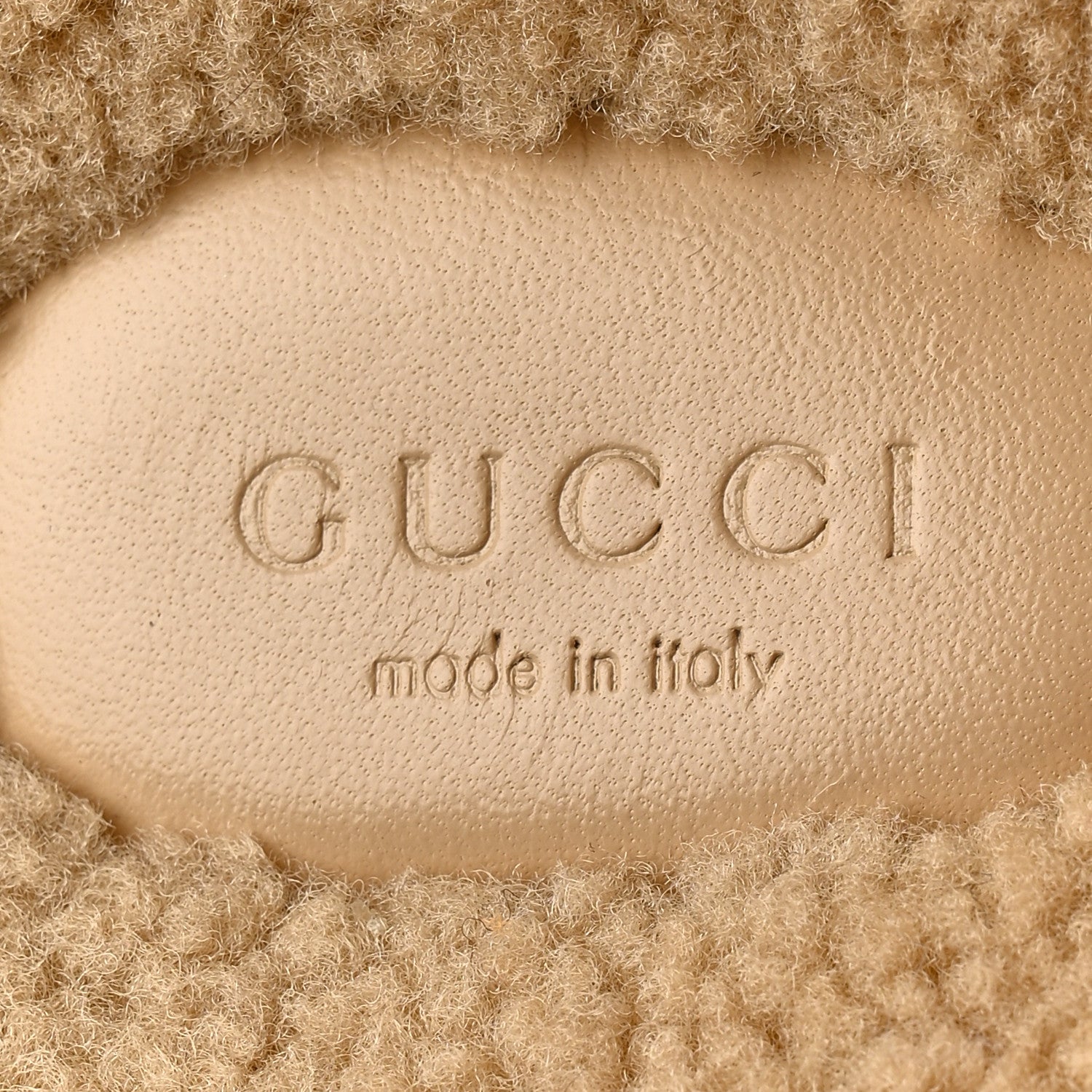 Gucci Shearling Womens Eileen Slide Sandals 37 Cocoa Butterscotch 8 of 10