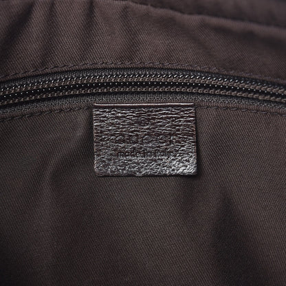Gucci Monogram Medium Half Moon Hobo Dark Brown 9 of 10
