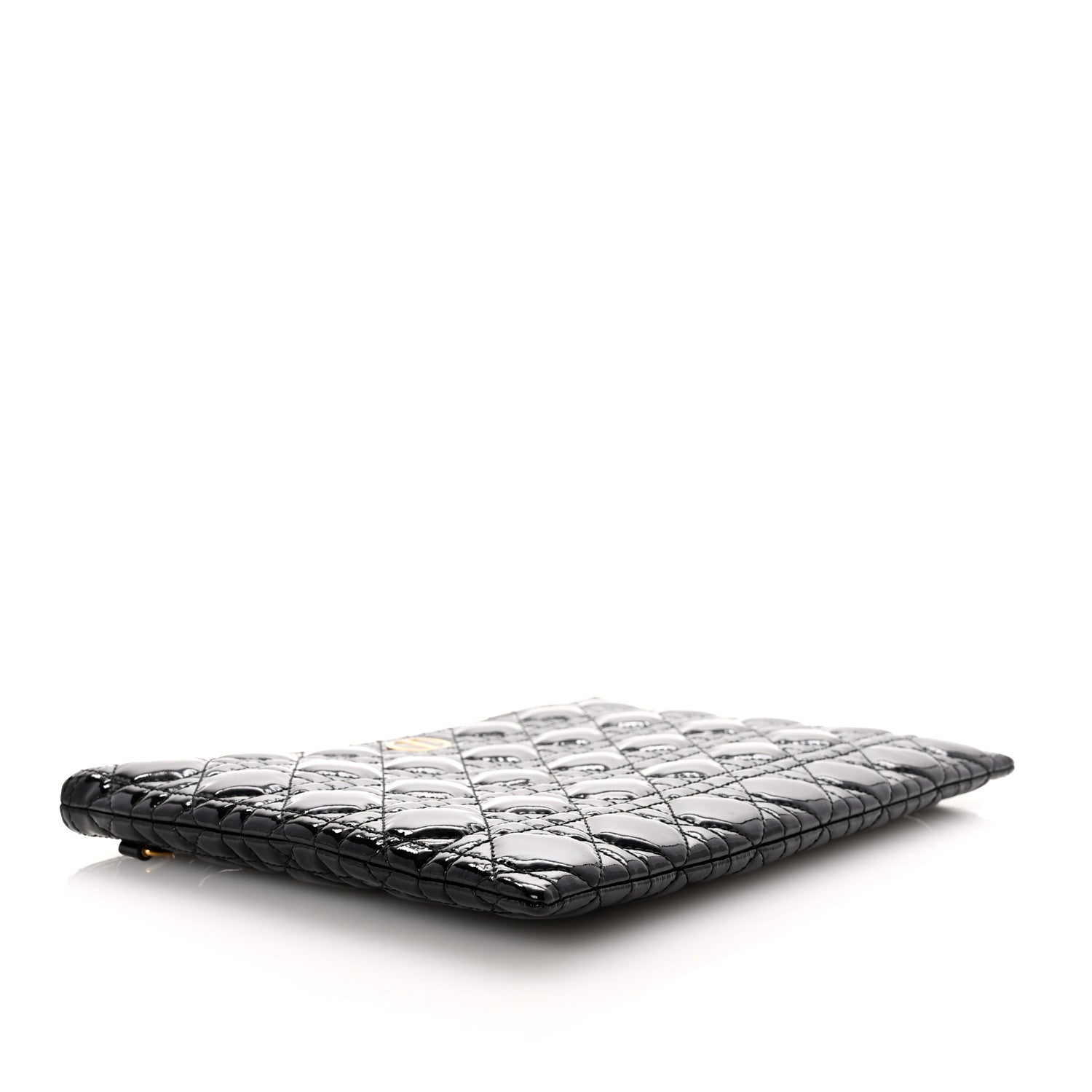 Christian Dior Patent Cannage Large Caro Daily Pouch Black 4 of 7