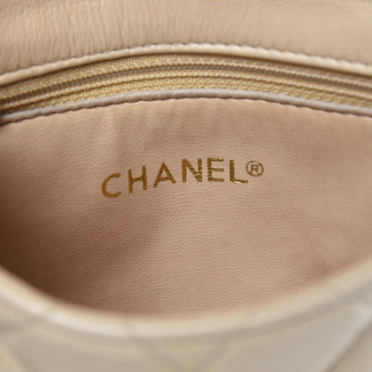 Chanel Lambskin Quilted Flap Waist Belt Bag Beige 7 of 15