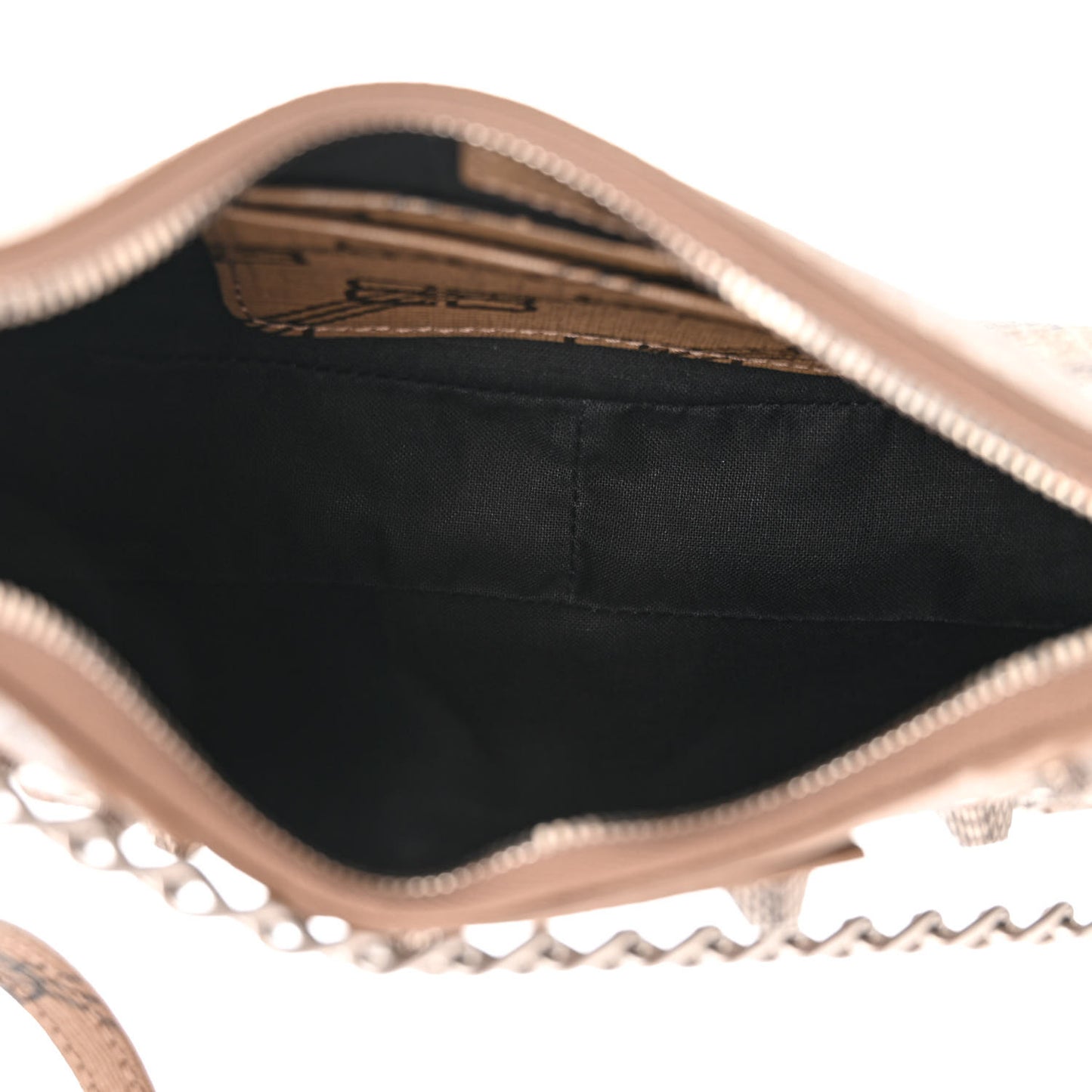 Coated Canvas BB Monogram Le Cagole Mini Purse With Chain Beige Brown
