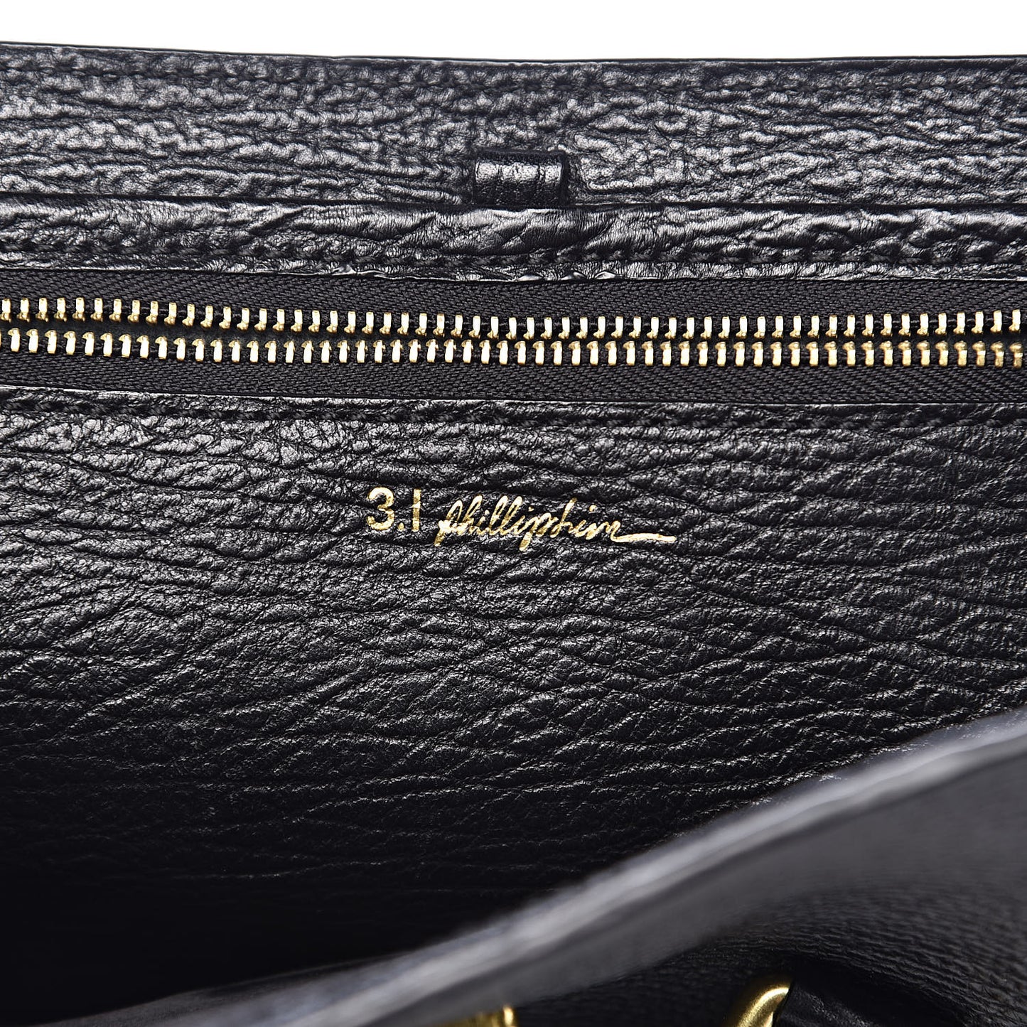 3.1 Textured Calfskin Medium Pashli Satchel Black