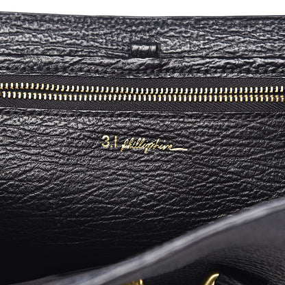 3.1 Phillip Lim 3.1 Textured Calfskin Medium Pashli Satchel Black 6 of 10