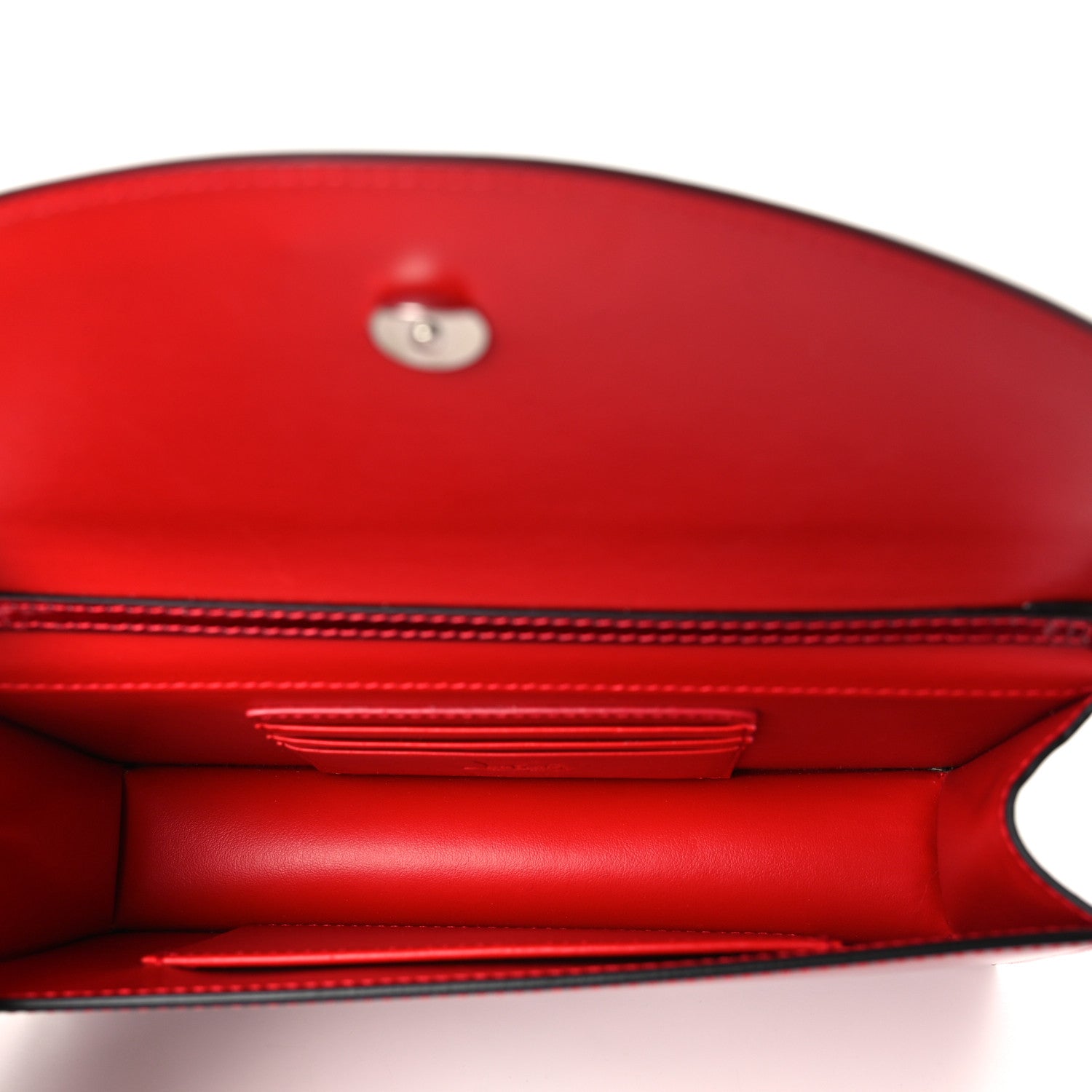 Christian Louboutin Metallic Calfskin Loubi54 Crossbody Clutch Red 5 of 8