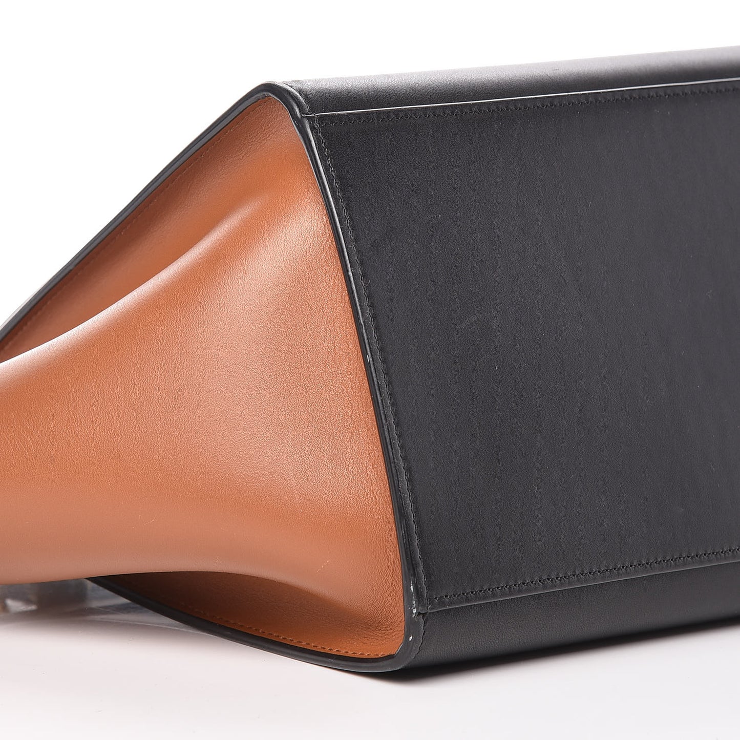 Satin Calfskin Small Tri-Color Trapeze Khaki