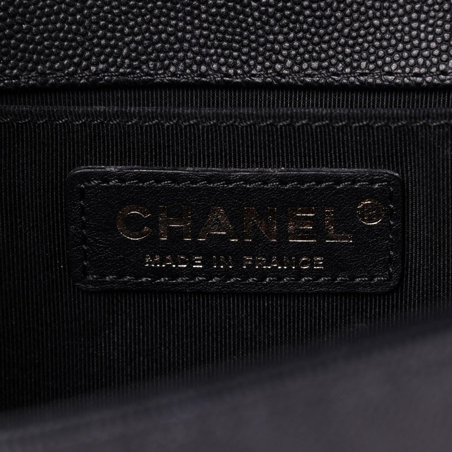 Chanel Caviar Chevron Quilted Braided Medium Boy Flap Black 6 of 10