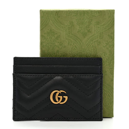 Gucci Calfskin Matelasse GG Marmont Card Holder Black 7 of 7