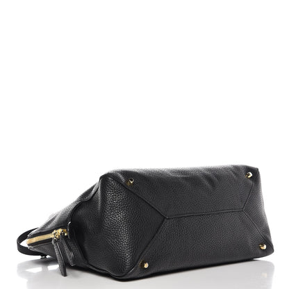 Burberry London Grainy Calfskin Medium Greenwood Bowling Bag Black 4 of 9