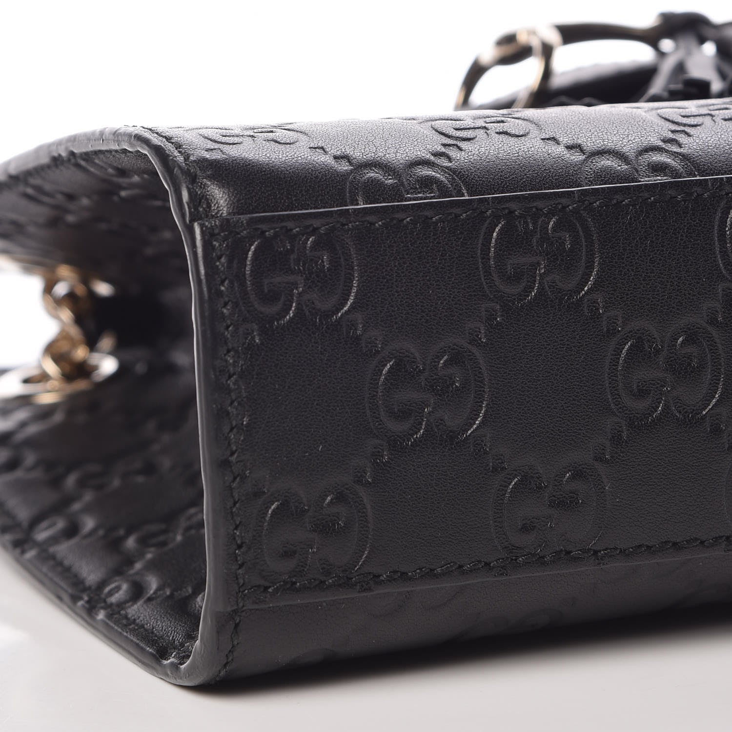 Gucci Guccissima Small Emily Shoulder Bag Black 9 of 11