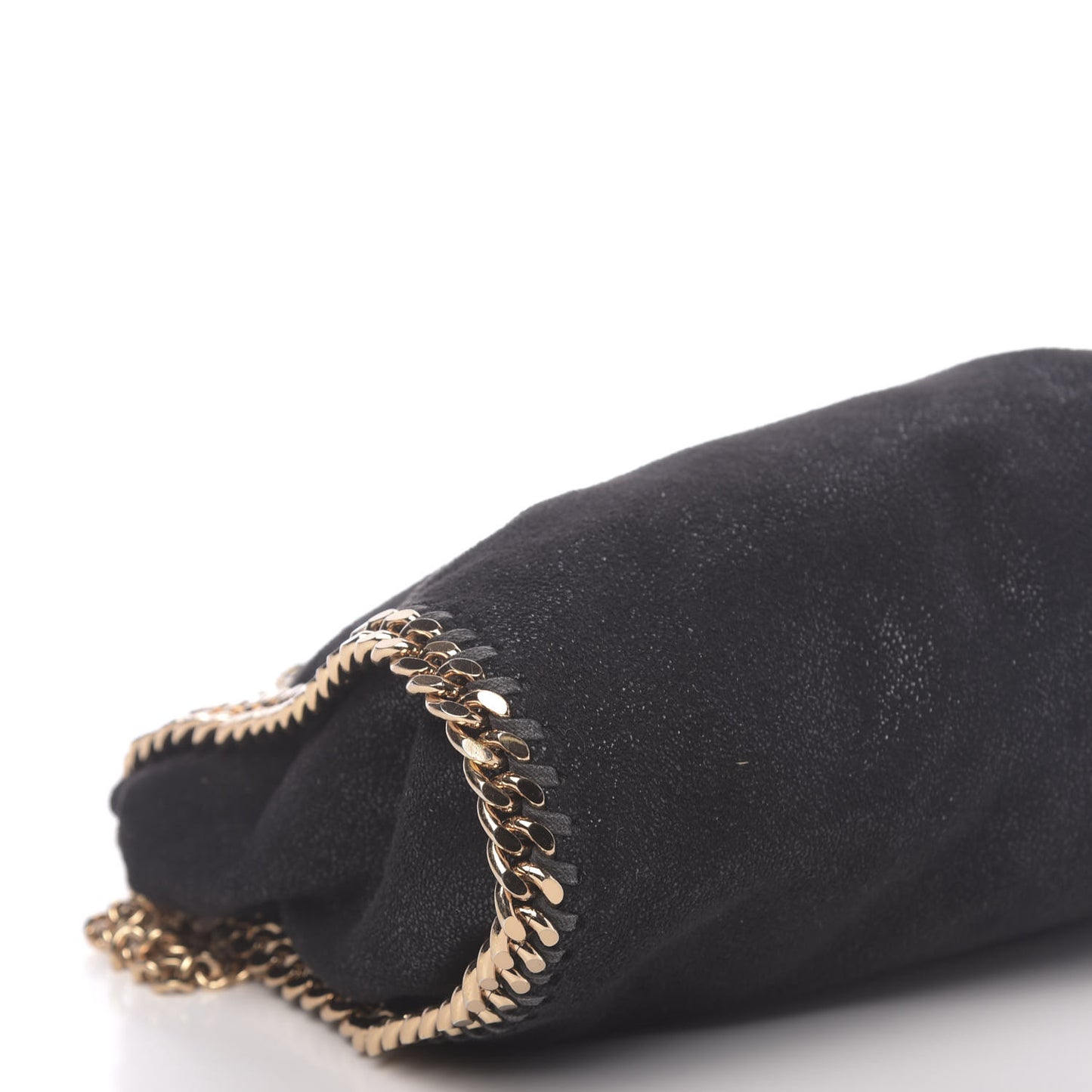 Shaggy Deer Mini Falabella Fold Over Tote Black