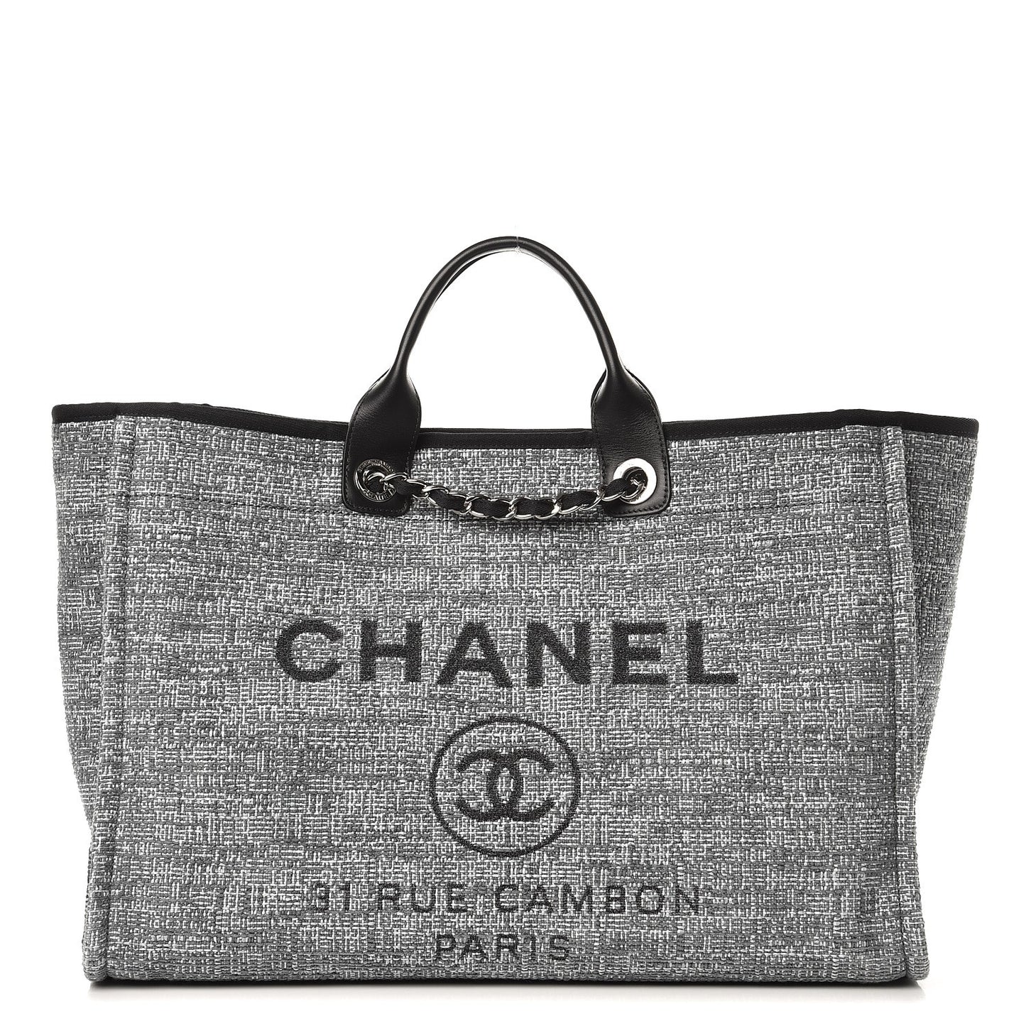 Canvas Large Deauville Tote Charcoal