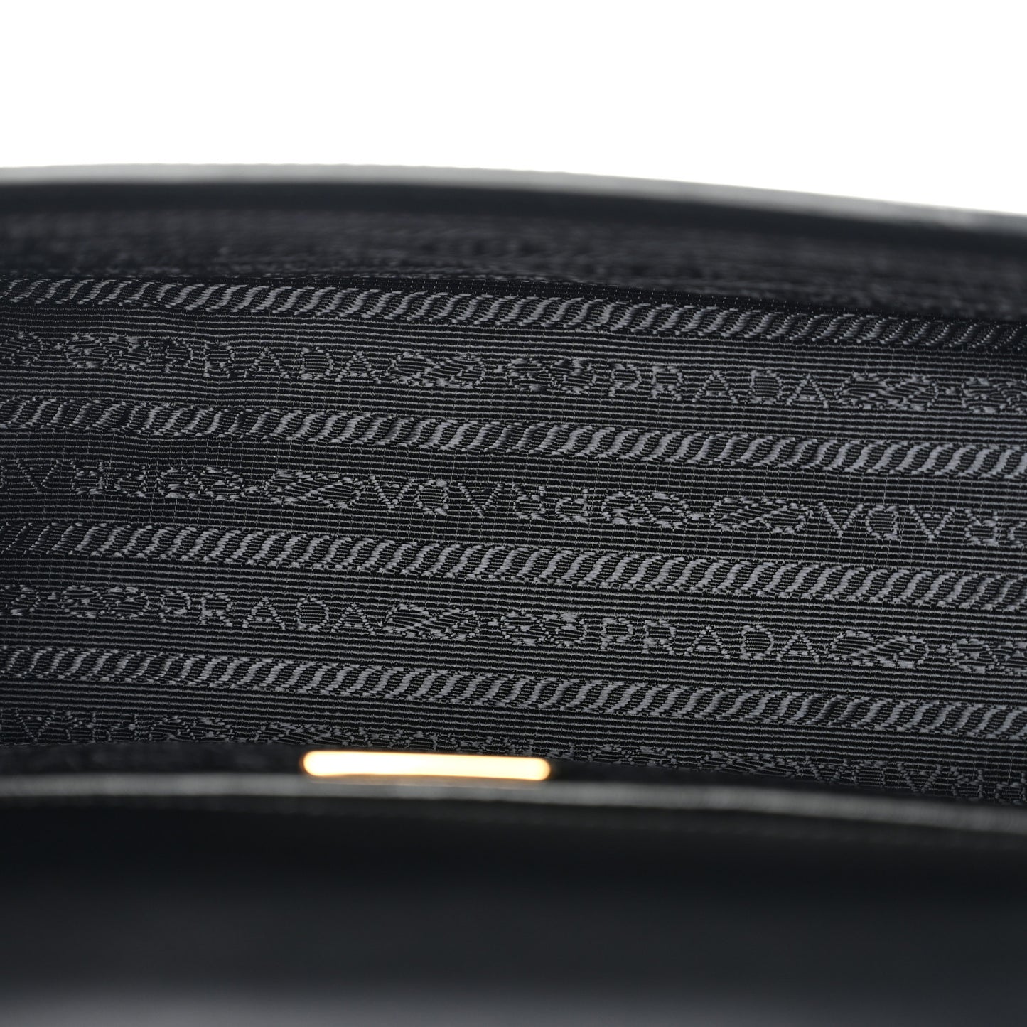 Saffiano Soft Calfskin Metal Triangle Logo Envelope Chain Shoulder Bag Black