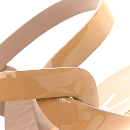 Saint Laurent Patent Tribute 105 Platform Sandals 38.5 Nude Powder 11 of 13