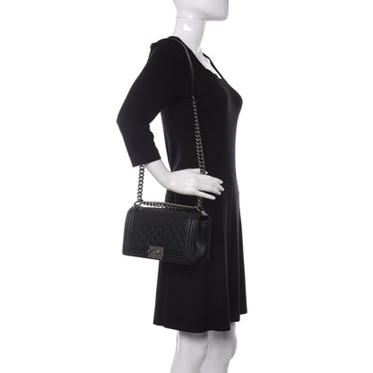 Chanel Caviar Quilted Medium Boy Flap Black 2 of 12