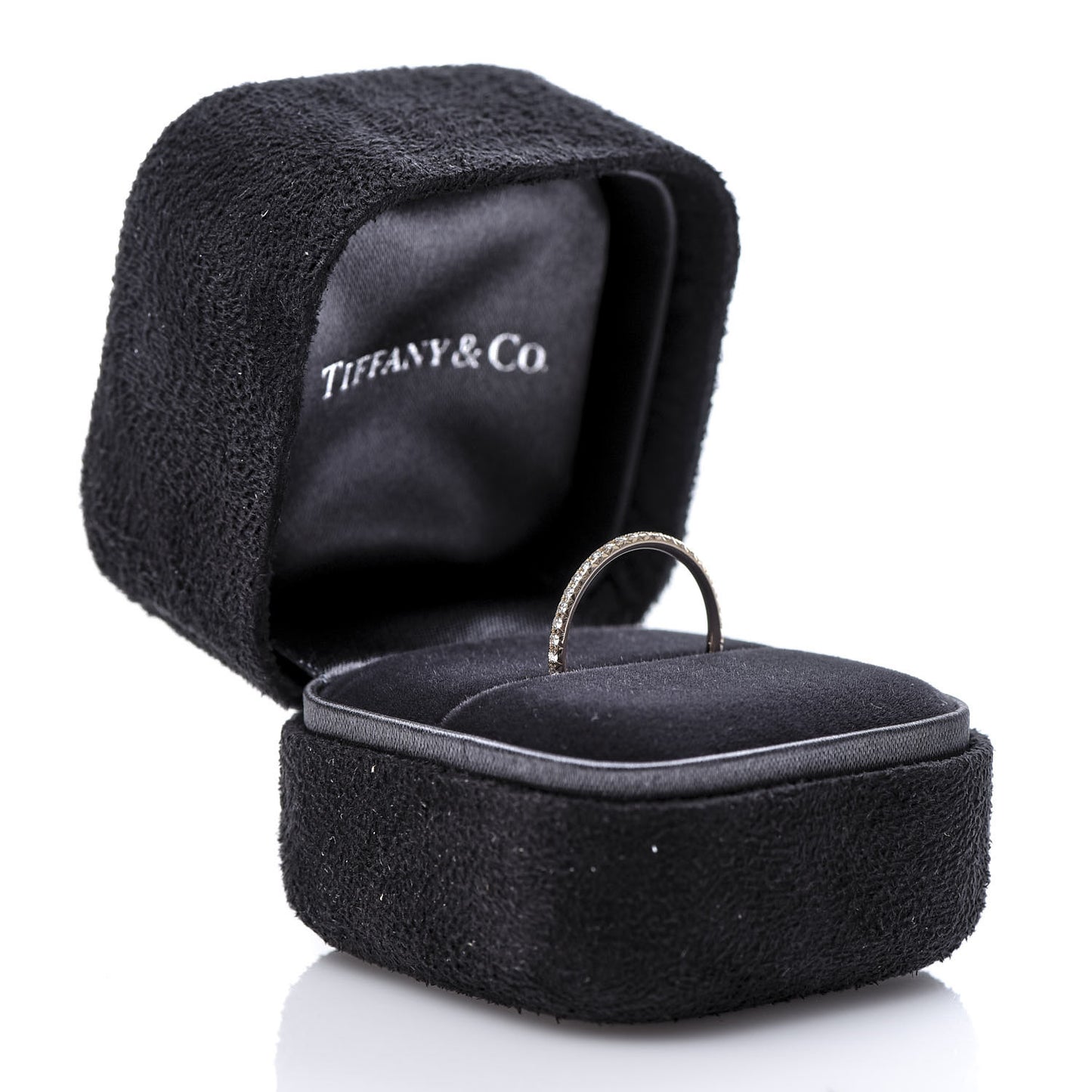 18K Rose Gold Diamond Metro Band Ring 52 6