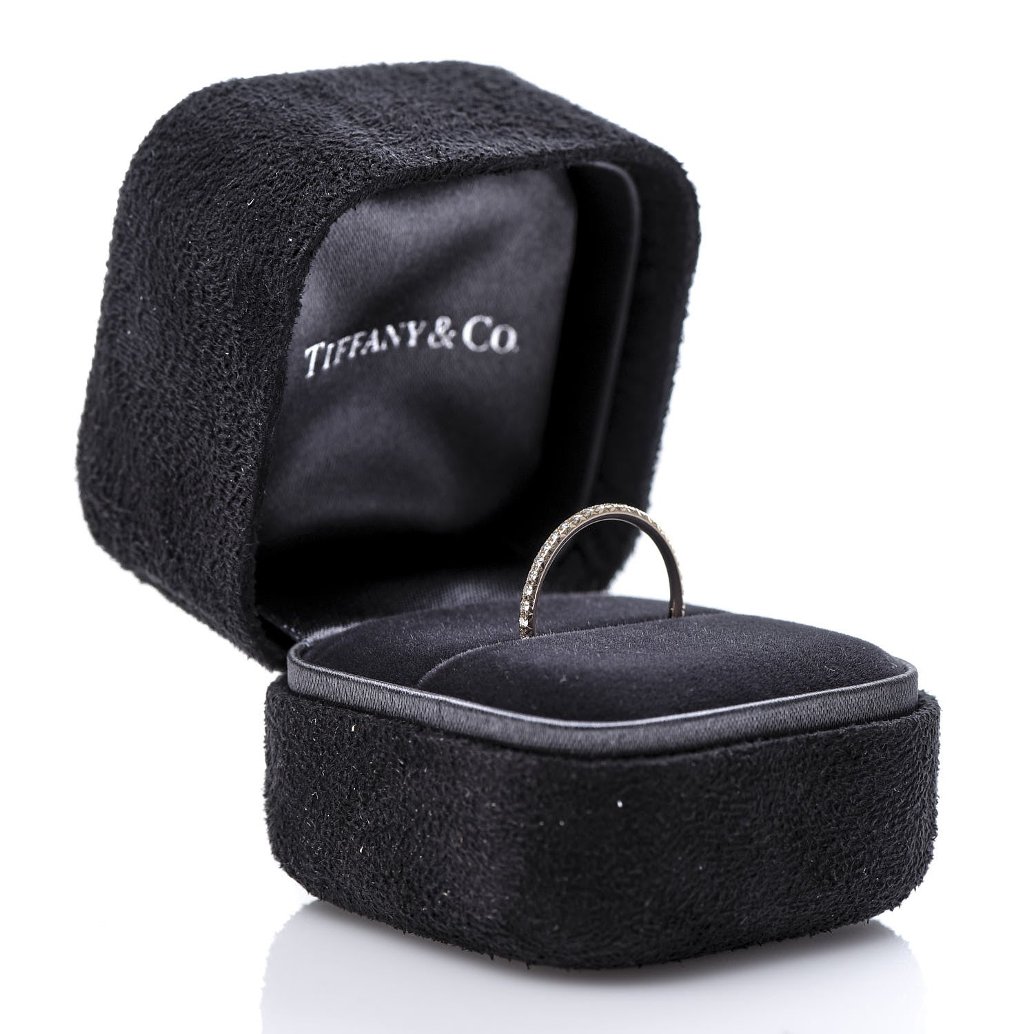 Tiffany 18K Rose Gold Diamond Metro Band Ring 52 6 6 of 6