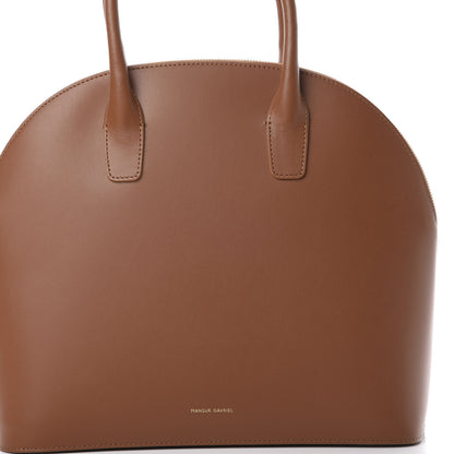 Mansur Gavriel Calfskin Top Handle Rounded Bag Saddle 7 of 11