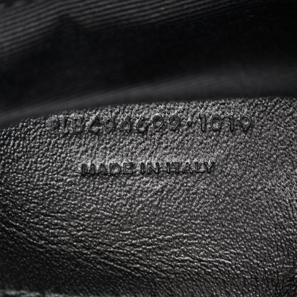 Saint Laurent Grain de Poudre Calfskin Y Quilted Monogram Small Loulou Chain Satchel Black 7 of 11
