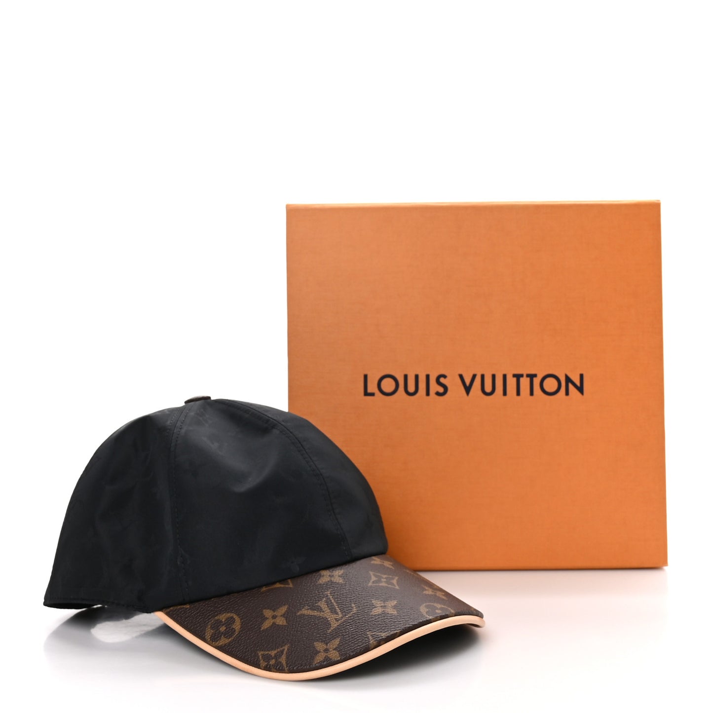 Polyester Silk Monogram LV Get Ready Cap L Black
