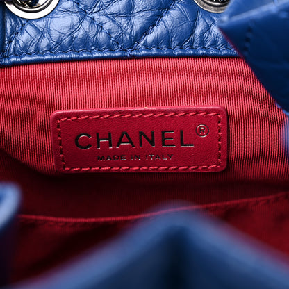 Chanel Aged Calfskin Quilted Gabrielle Backpack Blue 6 of 9