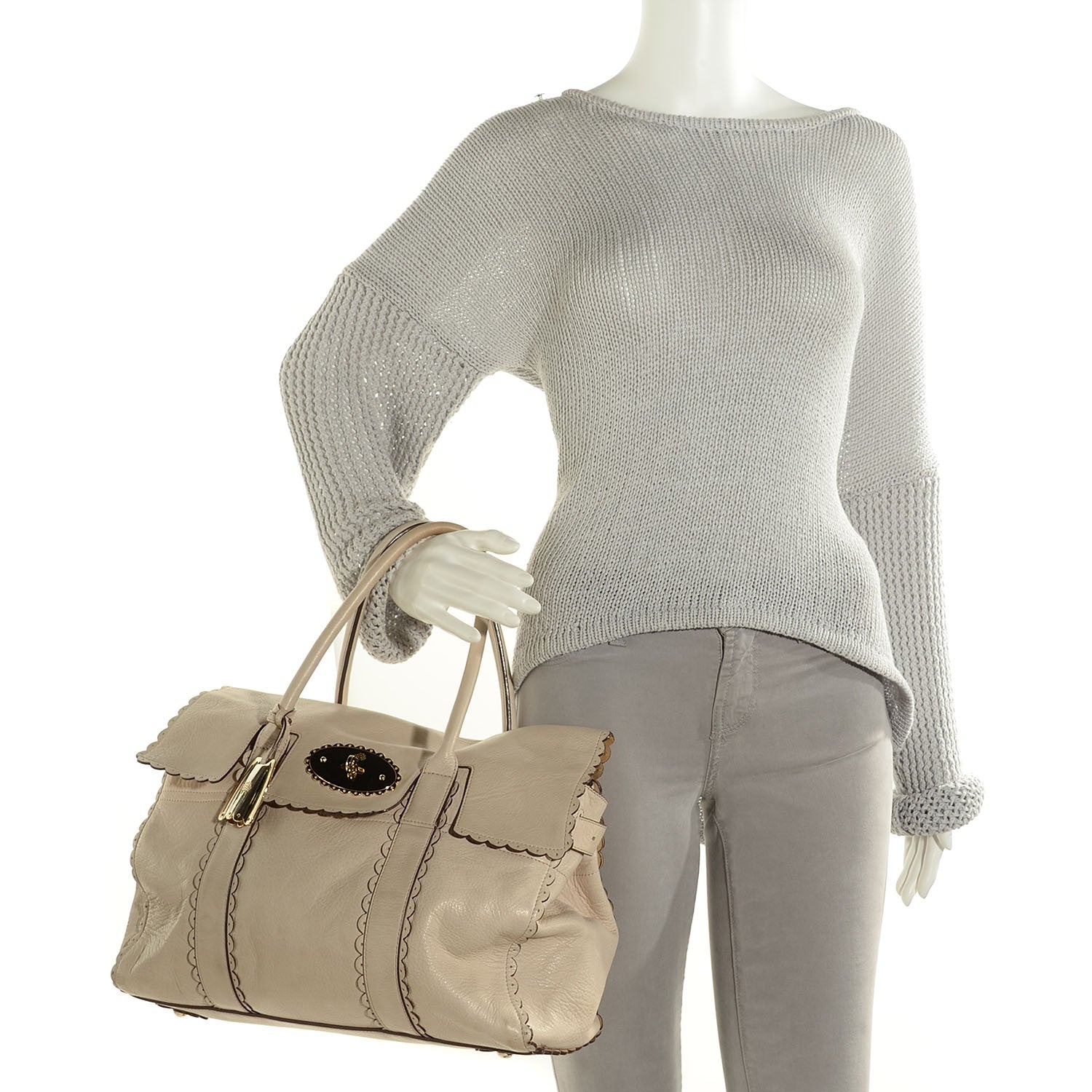 Mulberry Soft Matte Leather Cookie Bayswater Pebble Beige 2 of 13