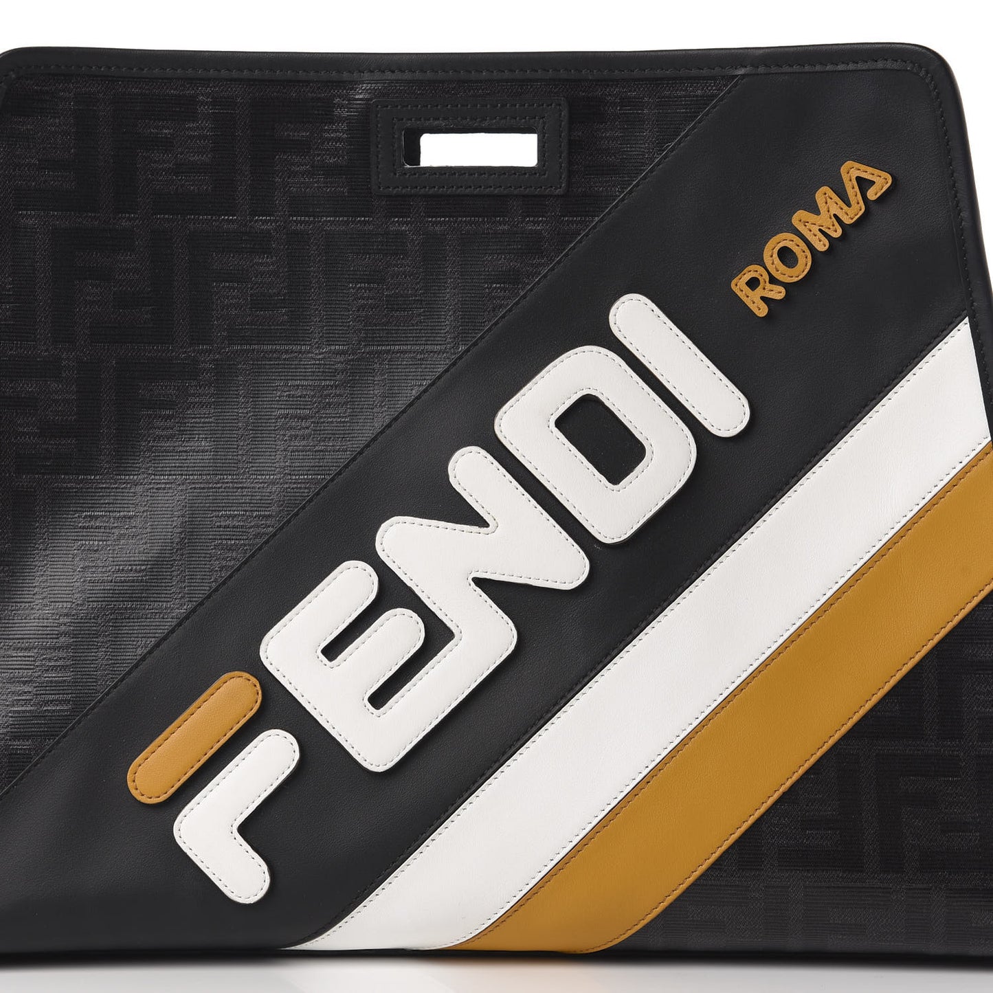 X FILA Glazed Fabric FF 1974 Mania Medium Peekaboo Defender Cover Black White