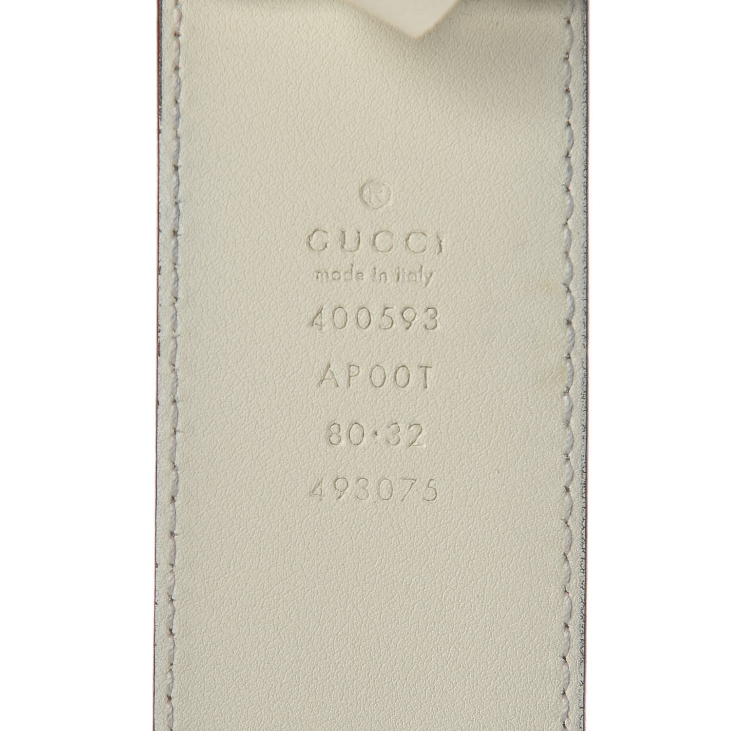 Gucci Calfskin Double G 40mm Belt 80 32 Mystic White 4 of 12