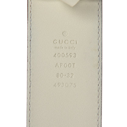 Gucci Calfskin Double G 40mm Belt 80 32 Mystic White 4 of 12