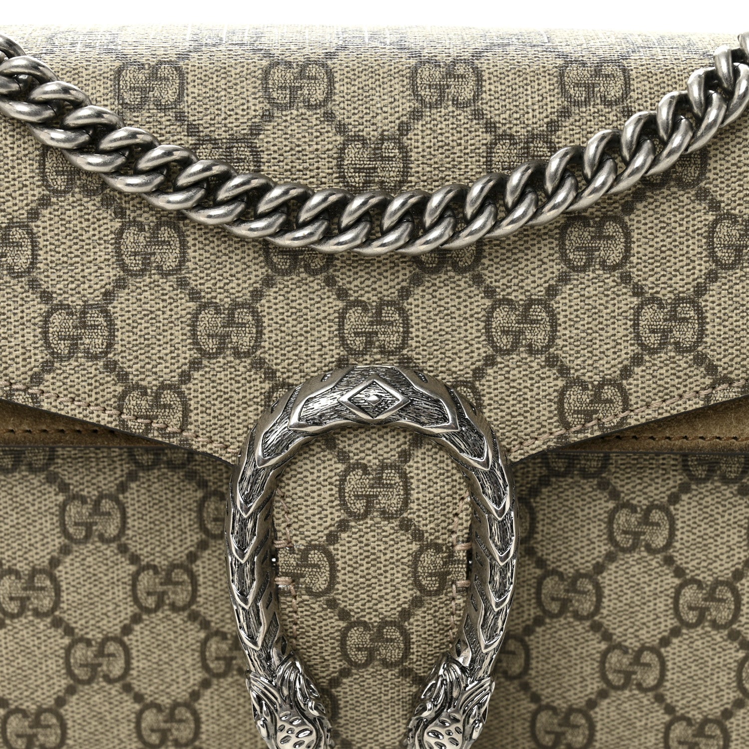 Gucci GG Supreme Monogram Small Dionysus Shoulder Bag Taupe 8 of 15