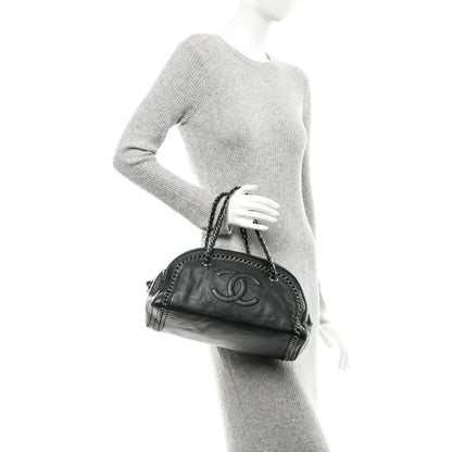 Chanel Deerskin Luxe Ligne Medium Bowler Black 2 of 7
