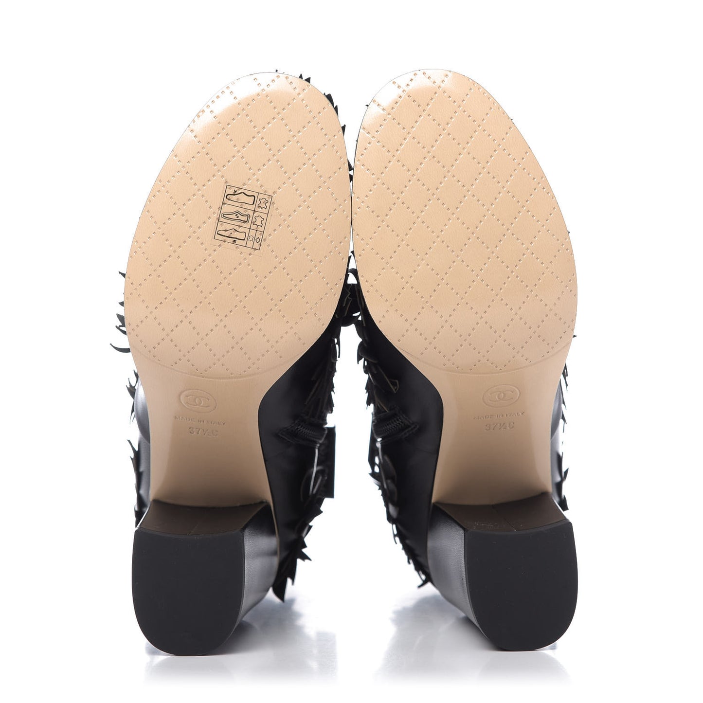 Lambskin CC Short Boots 37.5 Black