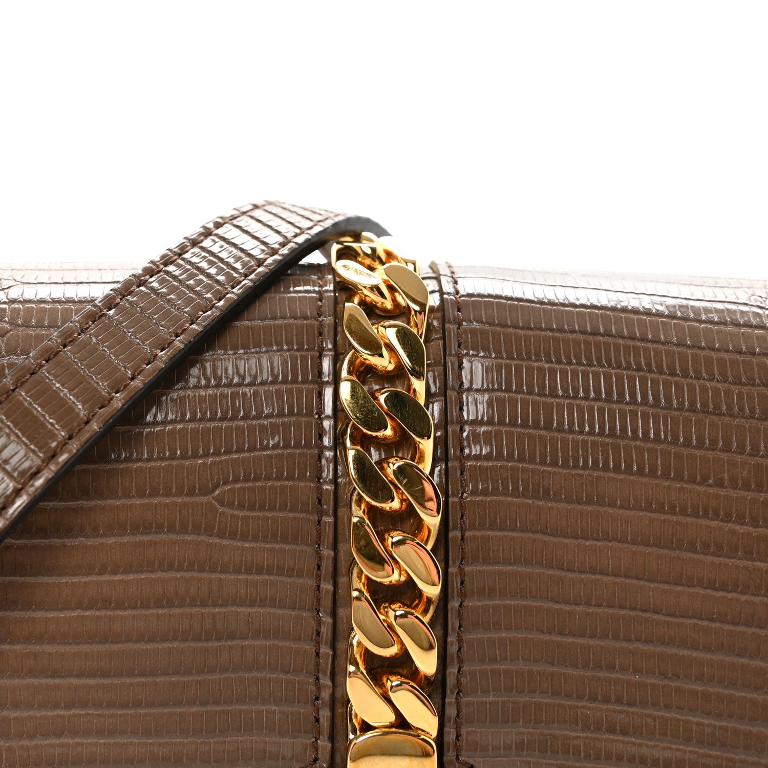 Gucci Lizard Mini Sylvie 1969 Messenger Bag Taupe 8 of 10