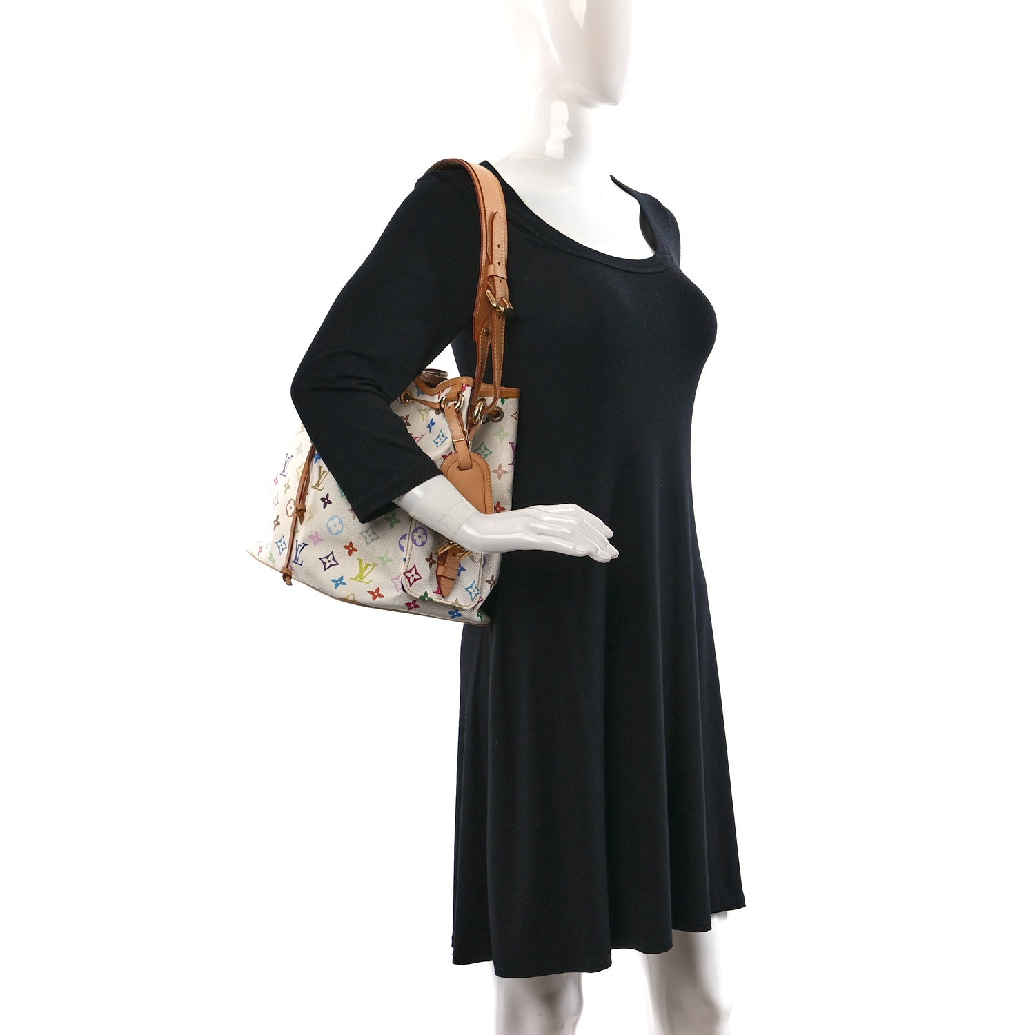 Louis Vuitton Monogram Multicolor Petit Noe White 2 of 15