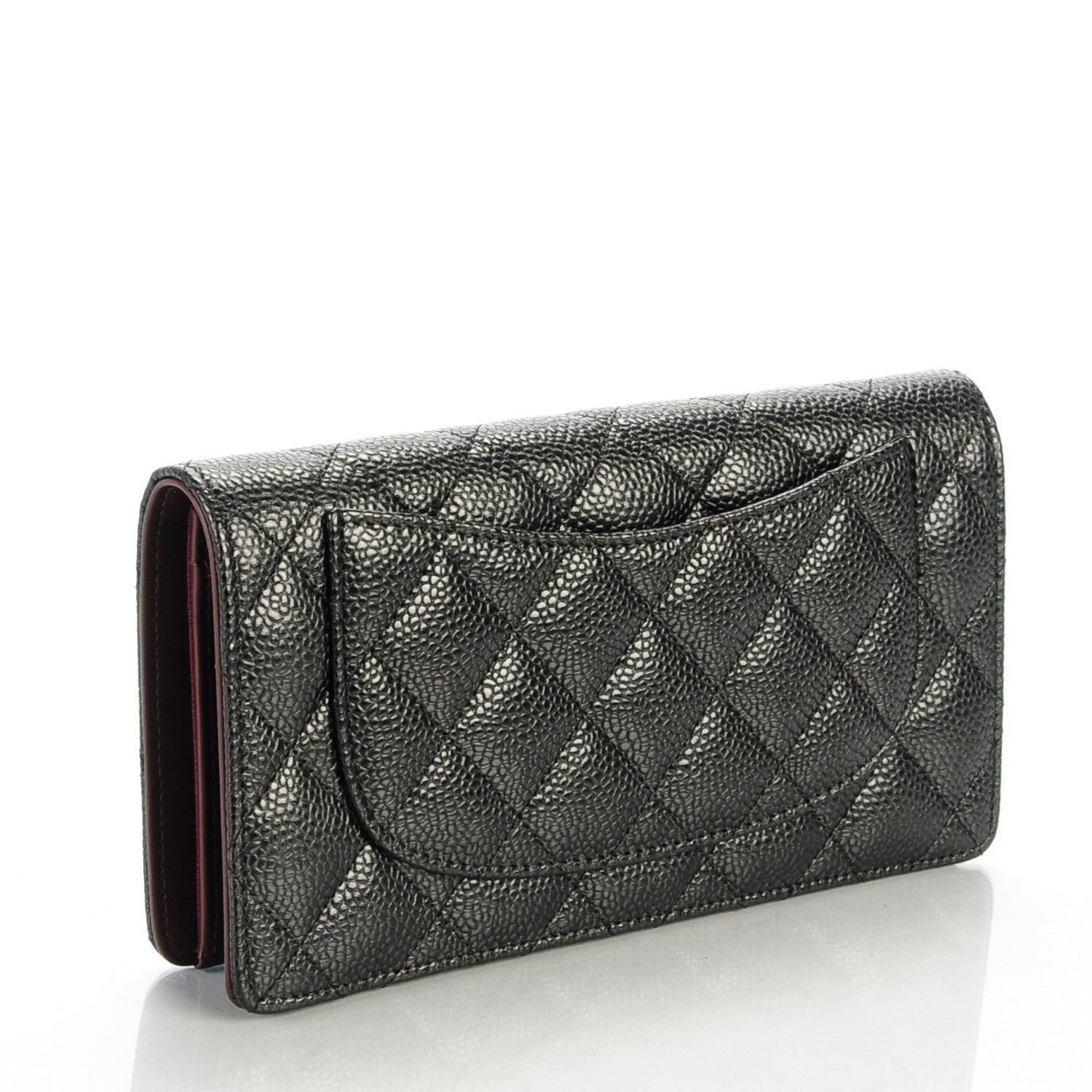 Chanel Caviar Quilted Yen Wallet Black 3 of 8