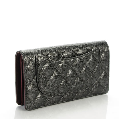 Chanel Caviar Quilted Yen Wallet Black 3 of 8