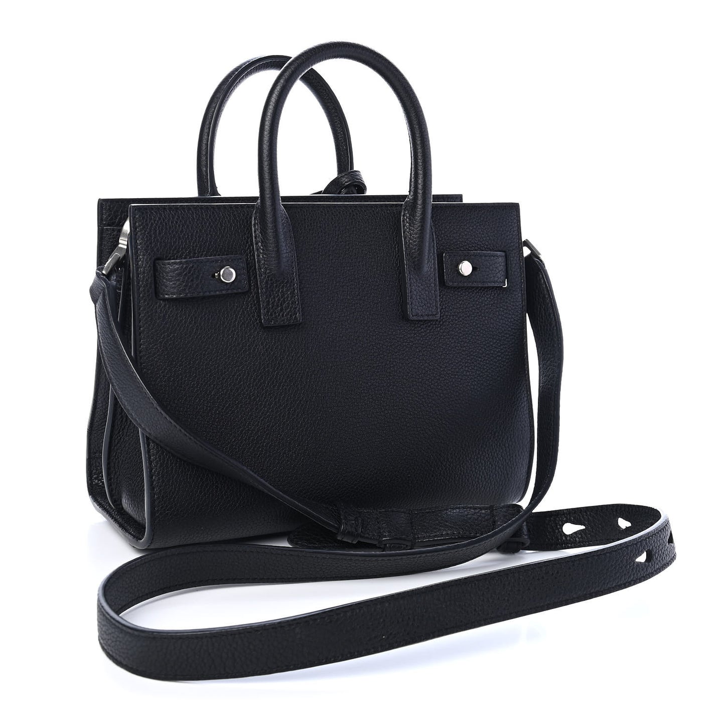 Grained Calfskin Nano Sac De Jour Souple Black